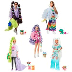 Barbie Extra 5-Doll Pack with Exclusive Extra Doll, 70 Fashion Pieces & Accessories, 5 Pets, Extra-Long Hair & Flexible Joints, 3 Years & Up​