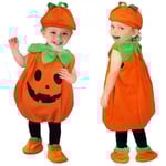 Julprydnader halloween kostym pojkar och flickor cosplay kostym show barns pumpadräkt(90)
