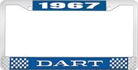 OER LF120167B nummerplåtshållare 1967 dart - blå