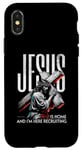 Coque pour iPhone X/XS Jesus is Home and I'm Here Recruiting Shirt Christ Cross