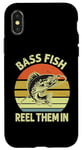 iPhone X/XS Bass Fish reel them in Perch Fish Fishing Angler Predator Case