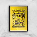 Decorsome x Harry Potter Skiving Giclee Art Print - A4 - Black Frame