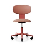 Kontorsstol Tion 2140 - Klädd sits, Färg Korall - (Blush / Blush Rose - Cura 61257), Armstöd Nej