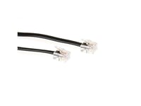 ACT RJ11 - RJ11 cable - Black 1.0m 1m Schwarz Telefonkabel (TD5501)
