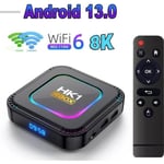 Boitier iptv intelligent HK1 RBOX-K8 RVB Lumière Android 13 Boîtier TV Rk3528 4 Go de RAM 32 Go ROM 8K multimédia Netflix Youtube