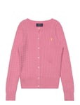 Mini-Cable Cotton Cardigan Tops Knitwear Cardigans Pink Ralph Lauren Kids
