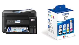 Epson EcoTank ET-4850 Print/Scan/Copy Wi-Fi Printer, Black with Additional Ink Multipack