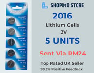 CR2016 2016 3V Battery Button Coin Cell Batteries  DL2016 RM24 Fast Dispatch x 5