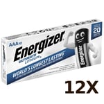 12X Pack of 10 Energizer AAA ULTIMATE Lithium Batteries LR03 L92 1.5v