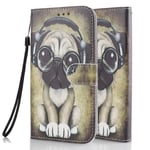 Leather Wallet Phone Case for Samsung Galaxy S10 Flip Cover with Pattern Design Card Holder Slot Silicone Protective for Girls Boys - Shar Pei