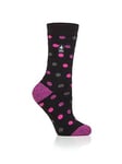 Heat Holders Malaga Core Lite Dots Socks - Black/Berry