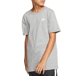 Nike AR5254-063 Sportswear Sweatshirt Boy's DK Grey Heather/White Taille L