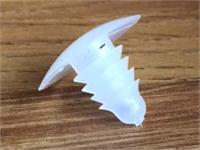 Olika tillverkare PLUGG plastplugg, 20mm skalle, 7,5-8,5mm hål, 16 mm lång vit