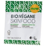 BIO:VÉGANE Ihonhoito Bio Grüntee Sheet Mask Skinfood Green Tea 16 ml