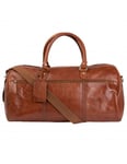 NYPD Weekendbag läder cognac - Springfeild