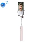Qazwsxedc For you Lzw P9 Universal Stretchable Hidden One-piece Wireless Bluetooth Selfie Stick(Black) XY (Color : Pink)