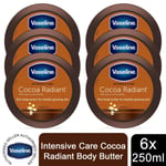 6x of 200ml Vaseline Cocoa Radiant Moisture Rich Body Butter For Glowing Skin