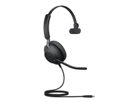 Jabra Evolve2 40 MS Mono - Headset - på örat - konvertibel - kabelansluten - USB-C - ljudisolerande - Certifierad för Microsoft-teams