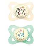 MAM Night 2-6 Months Soother 2 Pack - Unisex