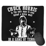 Chuck Norris The Only Many to Defeat A Brick Wall Customized Designs Non-Slip Rubber Base Gaming Mouse Pads for Mac,22cm×18cm， Pc, Computers. Ideal for Working Or Game