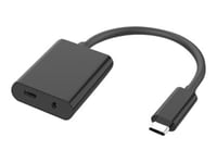 Microconnect - Usb-kuuloke-liitäntä / Lataussovitin 24 Pin Usb-c Uros Usb-c, Mini-phone 3.5 Mm Naaras Musta