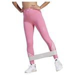 adidas Women's Techfit 3-Stripes Tights (7/8), Pink Fusion/White, 2XS