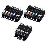 Compatible Multipack Canon Pixma MG7150 All-in-One Printer Ink Cartridges (15 Pack) -6431B001