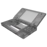 eXtremeRate Coque Remplacement Complète pour Nintendo DS Lite, Coque pour Nintendo DS Lite Console Portable avec Bouton de Remplacement Transparent Noir, Console Non Incluse