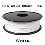 HIPS 1.75 White Nipseyteko filament pour impression 3D, consommable d'imprimante en plastique, couleur unie, haute qualité, 1.75mm diamètre, poids bobine 1kg