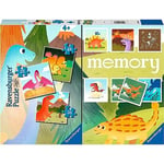 Ravensburger - Dinosaures Memory® 48 Cartes + 3 Puzzle Enfant 25/36/49 pièces, 4+ Ans