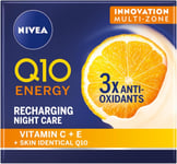 NIVEA Q10 ENERGY RECHARGING NIGHT CREAM VITAMIN C + 3x ANTI-OXIDANTS 50ML