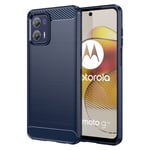 Motorola Moto G73 5G Karbon teksturert Deksel - Blå