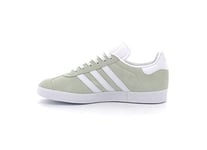 adidas Men's Gazelle Sneaker, Linen Green/FTWR White/Gold met, 7 UK