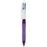 Bläckkulpenna BIC 4 Colours Grip Fashion, 12st 12st