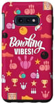 Galaxy S10e Bowling Vibes Strike Pins and Ball Pattern Girls or Women Case
