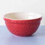 Small 20cm Mason Cash Ceramic Cake Whisking Mixing Bowl Red Floral Vintage Style