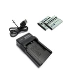 Battery x2 DB-110 1270mAh &USB Battery Charger for Ricoh GR III WG-6 G900 G900SE