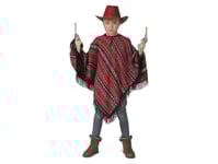 Poncho Röd Svart, Barn