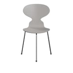Fritz Hansen - Myran 3100 färgad askfanér stålstativ krom nine grey - Matstolar - Arne Jacobsen - Grå - Trä