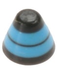 DualRing Spike Blå - 3 mm Akrylkule til 1,2 mm stang