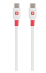 USB-kabel Skross USB-C till USB-C, 0,15 meter - Vit