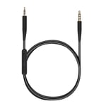 kwmobile Headphone Cable Compatible with Bose QuietComfort 35 - Replacement Cable 140cm Cord with Microphone + Volume - Black