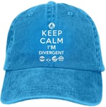 sanuo Women's&Mens Unisex Classic Keep Calm I'm Divergent Caps Adjustable Strapback Blue