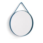 HAY - Strap Mirror No 2 Ø70 Blue - Väggspeglar - Blå