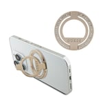 Guess MagSafe Ring Stand Rhinestone - Magnetisk fingerhållare för telefon med stativfunktion (Guld)