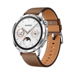 Huawei - Montre connectée Watch gt 4 46 mm Classic Bracelet en Cuir Marron (40-56-6078)