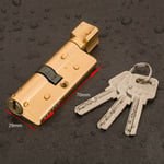 Door Cylinder Lock 3 Keys Gold