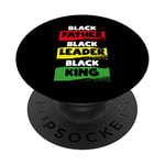 Black Father Black Leader Black King African American Dad PopSockets Swappable PopGrip