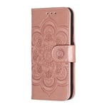 Flip Case for Apple iPhone 7/8, Genuine Leather Case Business Wallet Case with Card Slots, Magnetic Flip Notebook Phone Cover with Kickstand for Apple iPhone 7/8 (Rose Gold)