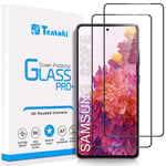 Tentoki Screen Protector Compatible with Samsung Galaxy S20 FE, [2-Pack, Anti-Fingerprint, Anti-Scratch] HD Full Coverage Tempered Glass Screen Protector Compatible with Samsung S20 FE